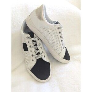Vintage Havana Sneakers Dina Size 8 White/Black Suede